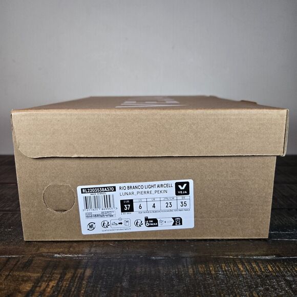 NEW Veja Rio Branco Light Aircell Womens Size 6 Casual Sneakers Shoes White Red - Picture 12 of 12